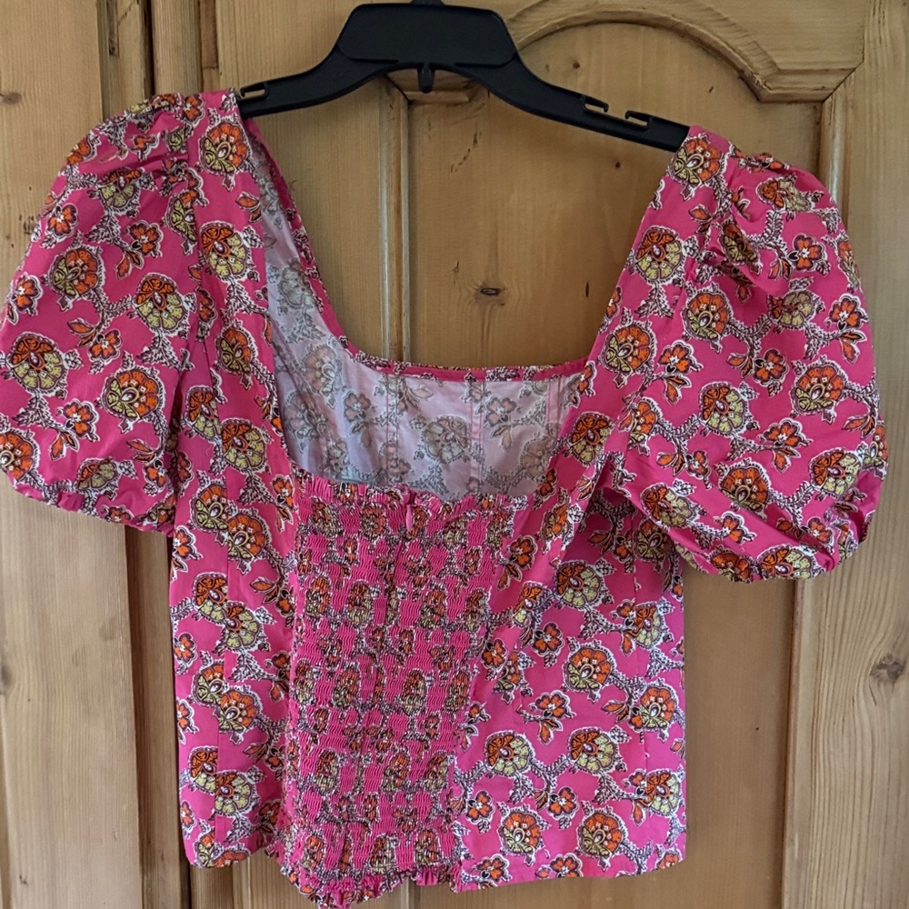 J. Crew Collection Floral Puff Sleeve Top - Picture 5 of 8